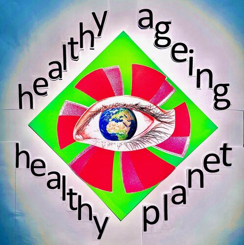 healthy ageing, healthy planet 4 white background